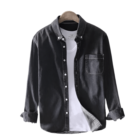 Elias - Klassisches Denim - Polo - Mayfair ModaSchwarzS