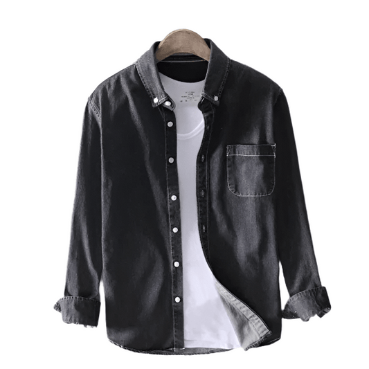 Elias - Klassisches Denim - Polo - Mayfair ModaSchwarzS