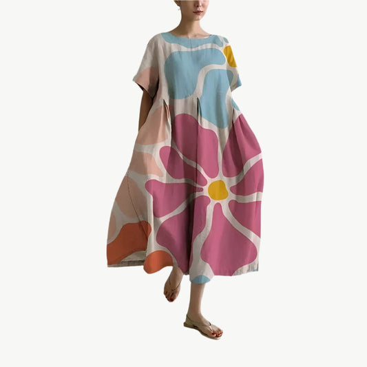 Elin - Lässiges bedrucktes Kleid - Mayfair ModaRosaS
