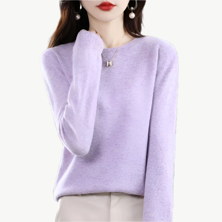 Elle - Schicker, stylischer Sweater - Mayfair ModaHellviolettS