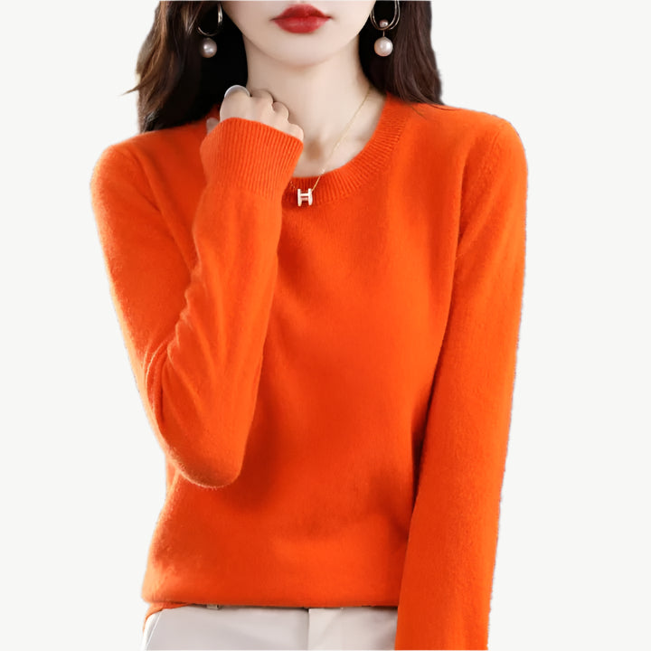 Elle - Schicker, stylischer Sweater - Mayfair ModaOrangeS