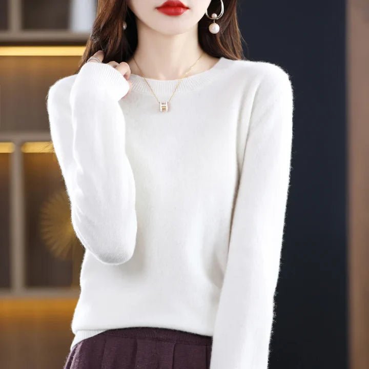 Elle - Schicker, stylischer Sweater - Mayfair ModaWeißS