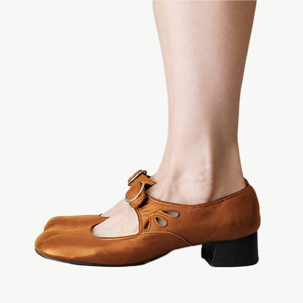 Ema - Strapazierfähige Ledersandalen - Mayfair ModaBraun34