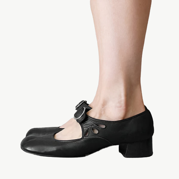 Ema - Strapazierfähige Ledersandalen - Mayfair ModaSchwarz34