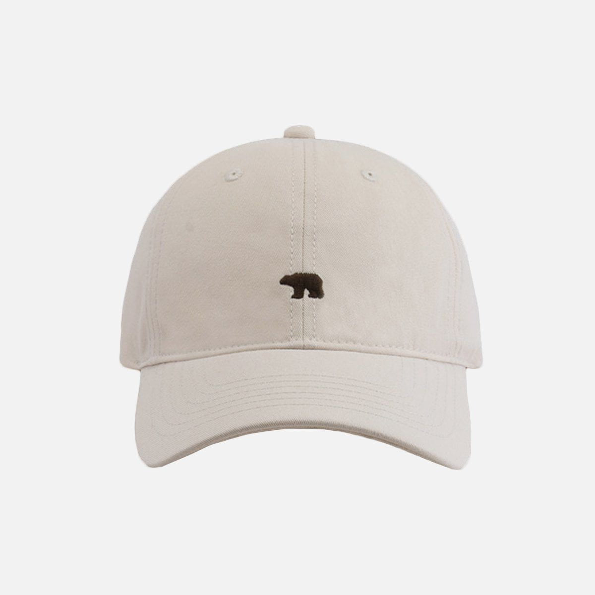 EMBROIDERY POLAR BEAR CAP - Mayfair ModaBeige