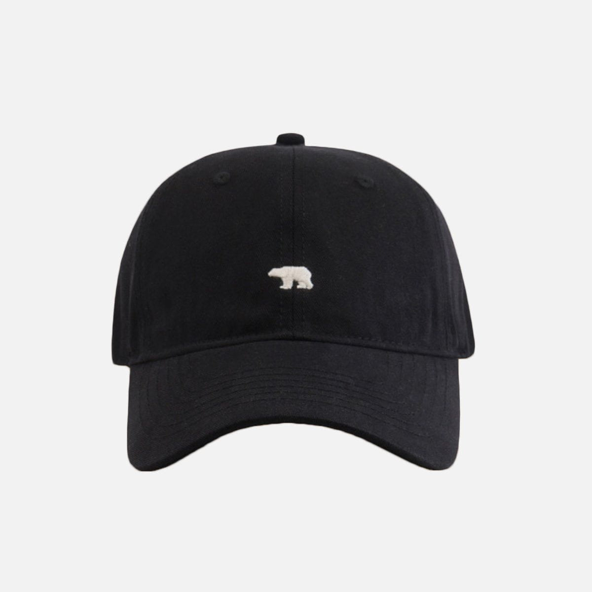 EMBROIDERY POLAR BEAR CAP - Mayfair ModaSchwarz