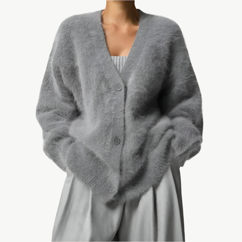 Era - Luxuriöse Strickjacke - Mayfair ModaBraunS