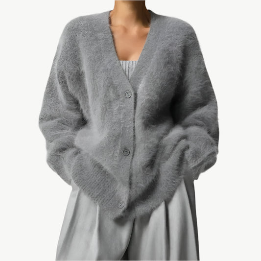 Era - Luxuriöse Strickjacke - Mayfair ModaBraunS
