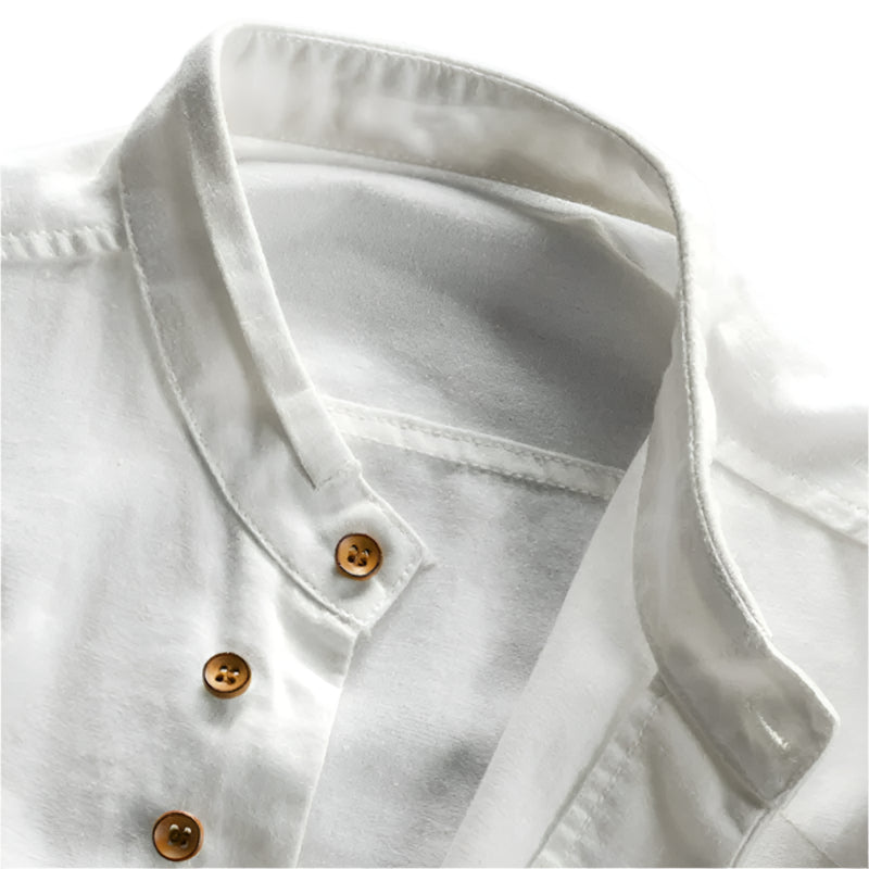 Ethan - Lässiges Langarm - Poloshirt - Mayfair ModaWeißS