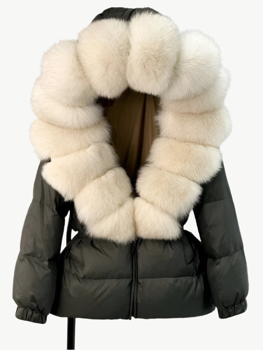 Femmora – Kapuzen - Pufferjacke - Mayfair ModaMoosgrau | SchwarzS (EU36)