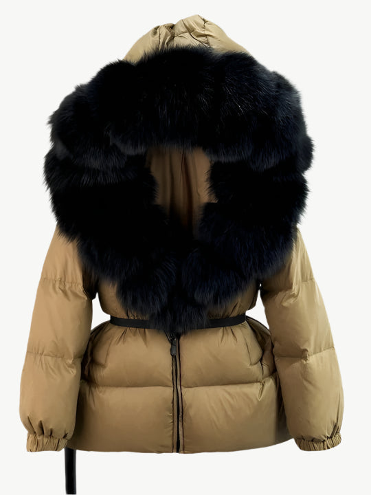 Femmora – Kapuzen - Pufferjacke - Mayfair ModaSchmutziges Braun | SchwarzS (EU36)