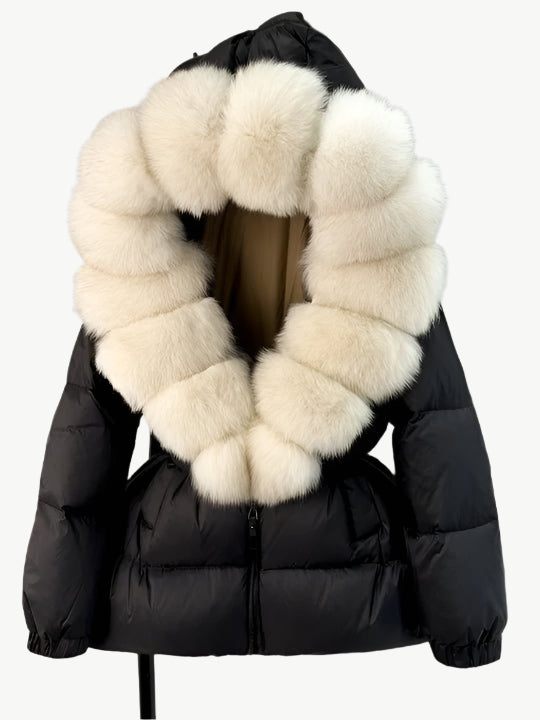 Femmora – Kapuzen - Pufferjacke - Mayfair ModaSchwarz | LeinenS (EU36)