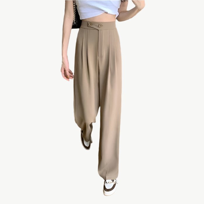 Freisa - High - Waist - Weitbein - Hose - Mayfair ModaBraunS