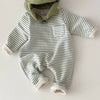 Gestreifter Jumpsuit aus Bio - Baumwolle für Babys – Atmungsaktiv & Hypoallergen - Mayfair ModaGelb6M