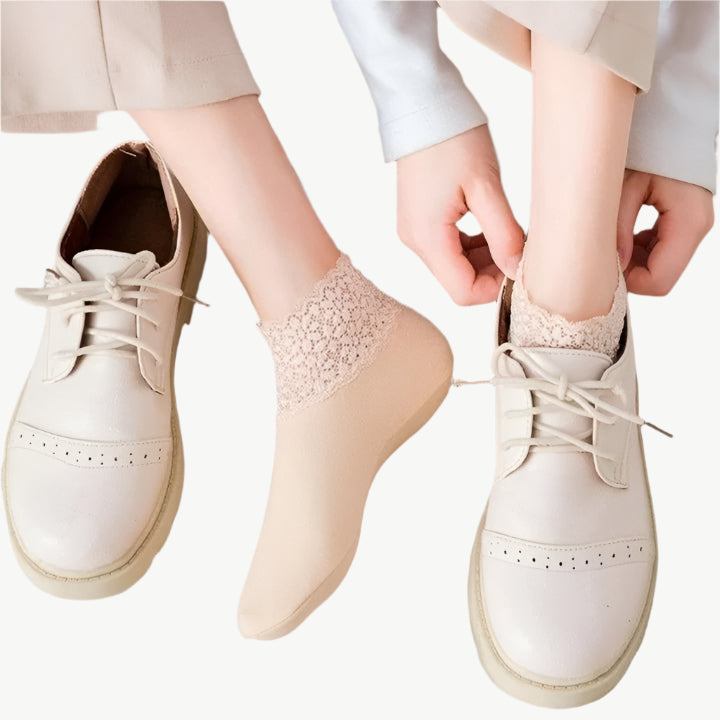 Gigi - Schicke, warme Spitzen - Socken - Mayfair ModaRosa