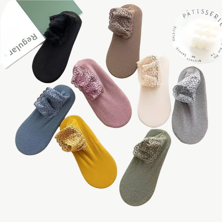 Gigi - Schicke, warme Spitzen - Socken - Mayfair ModaRosa
