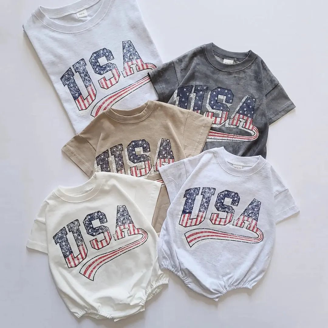 Grunge - Stil Bodysuit aus 100% Bio - Baumwolle für Kinder – Atmungsaktiv & Hypoallergen - Mayfair ModaBraun0 - 3M