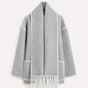 Hapi - Modischer, warmer Mantel mit Schal - Mayfair ModaGrauXS
