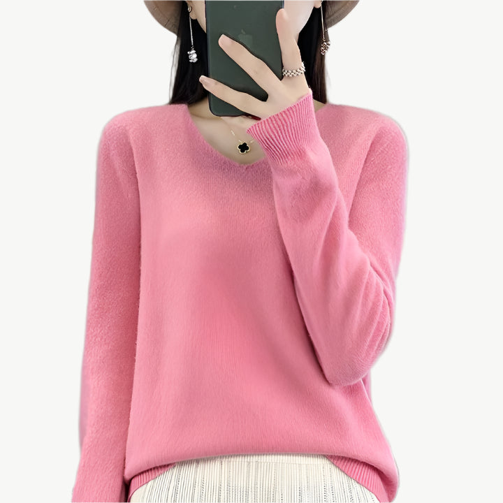 Hazel - Luxuriöser Pullover aus Merinowolle - Mayfair ModaRosaM