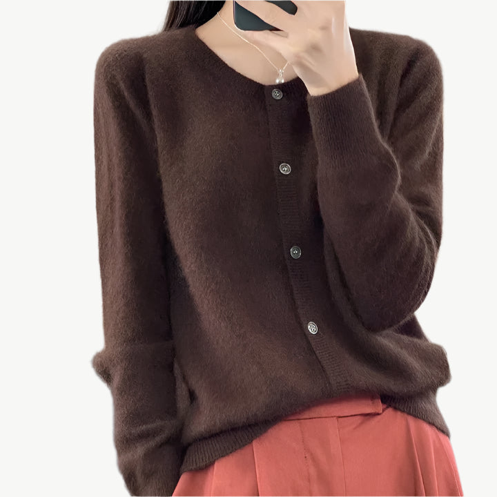 Hira - Weiche, warme Strickjacke - Mayfair ModaKaffeeS