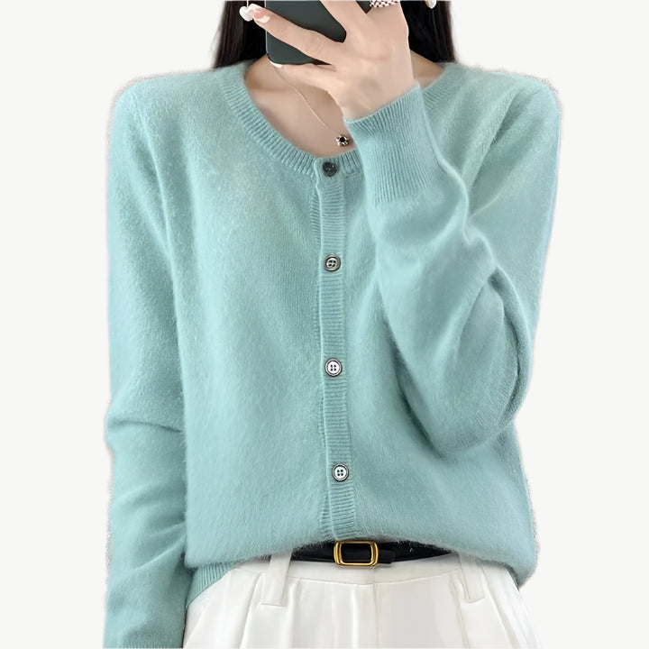 Hira - Weiche, warme Strickjacke - Mayfair ModaMintS