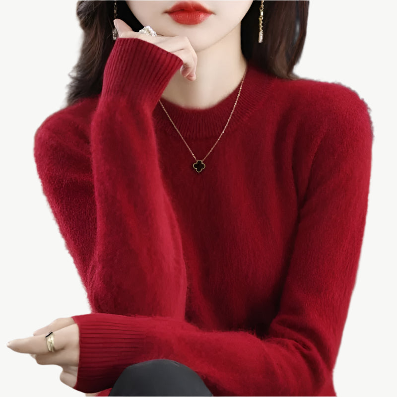 Isella – Kaschmir O - Ausschnitt Pullover - Mayfair ModaBurgunderrotS