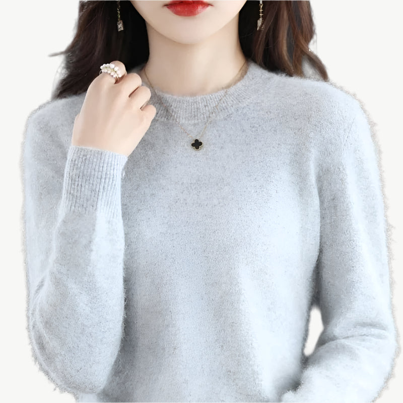 Isella – Kaschmir O - Ausschnitt Pullover - Mayfair ModaGrauS