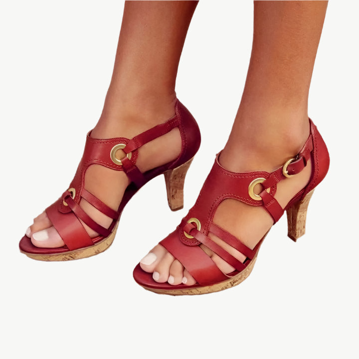 Jean - Elegante Sandalen - Mayfair ModaRot34