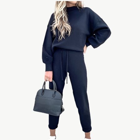 Jezebel - Modernes Pullover - und Hosenset - Mayfair ModaBlauS
