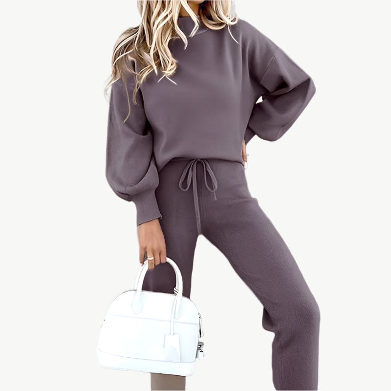 Jezebel - Modernes Pullover - und Hosenset - Mayfair ModaDunkelgrauS
