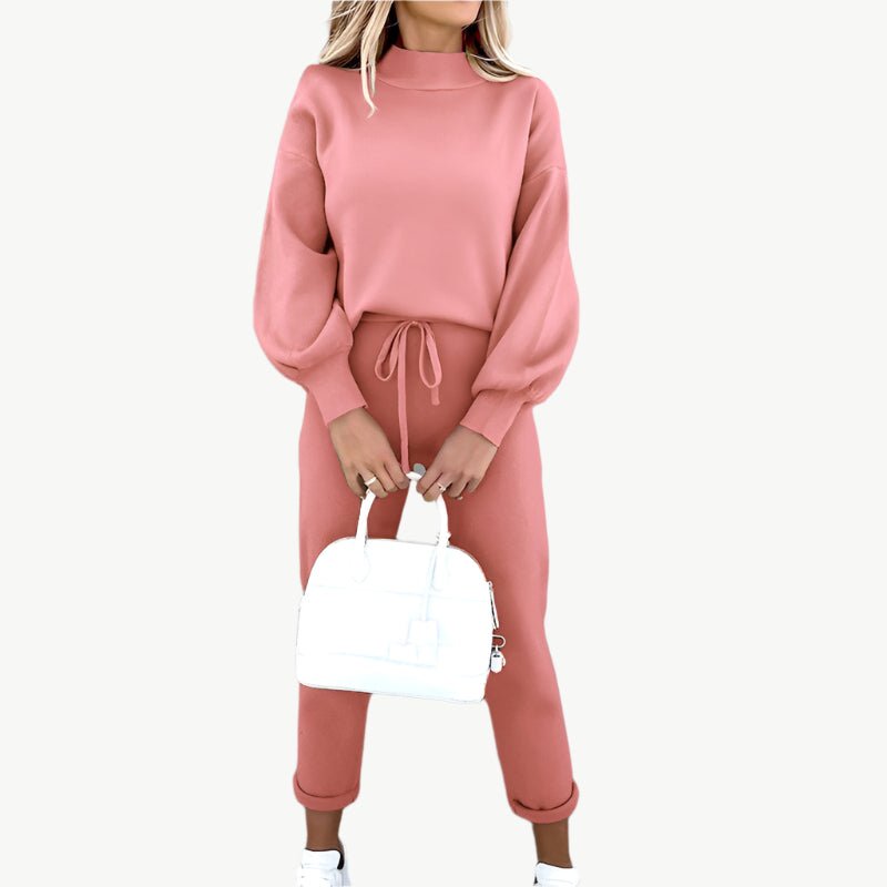 Jezebel - Modernes Pullover - und Hosenset - Mayfair ModaHellrosaS
