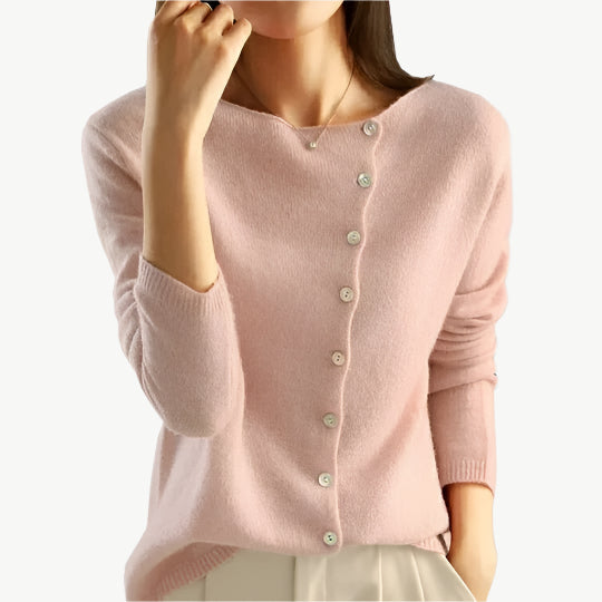 Jolie - Klassische Strickjacke mit Knöpfen - Mayfair ModaRosaXS