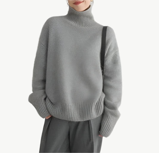Lainova - Klassischer Rollkragenpullover - Mayfair ModaCremeS