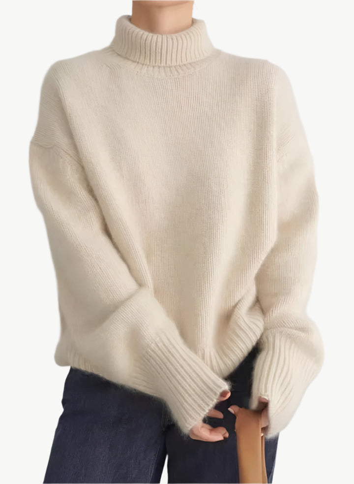 Lainova - Klassischer Rollkragenpullover - Mayfair ModaKhakiS