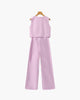 Leinen Zweiteiliges Set In Pastell - Mayfair ModaSchwarzS