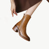 Lilith - Elegante Lederstiefeletten - Mayfair ModaBraun35