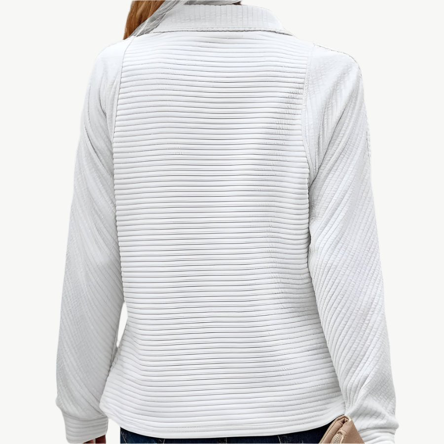 Lona - Schickes und kuscheliges Sweatshirt mit halbem Reißverschluss - Mayfair ModaBlauS