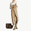 Magda - Stilvoller Overall mit weitem Bein - Mayfair ModaBeigeS