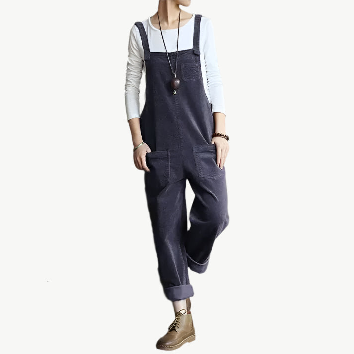 Magda - Stilvoller Overall mit weitem Bein - Mayfair ModaDunkelblauS