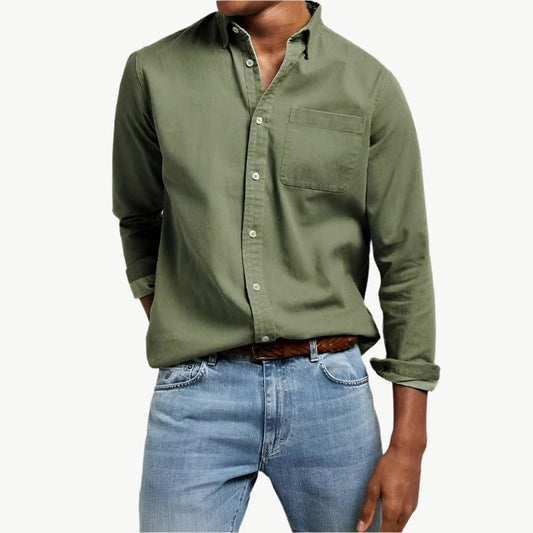 Marco - Weiches Langarm - Poloshirt - Mayfair ModaMarineblauS