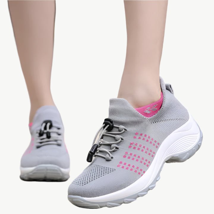 Margot - Leichte, bequeme Turnschuhe - Mayfair ModaGrau / Pink35