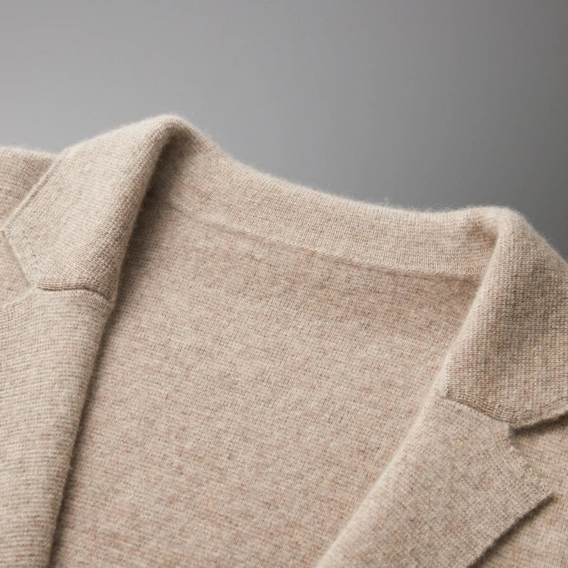 Merino Woll - Strickjacke Pullover - Mayfair ModaDunkelgrünS