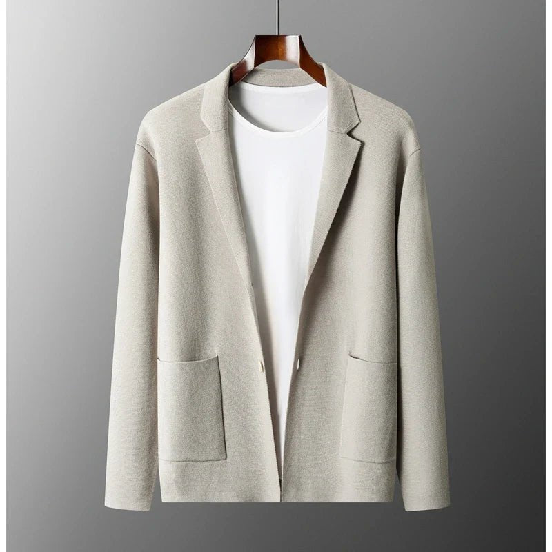 Merino Woll - Strickjacke Pullover - Mayfair ModaDunkelgrünS