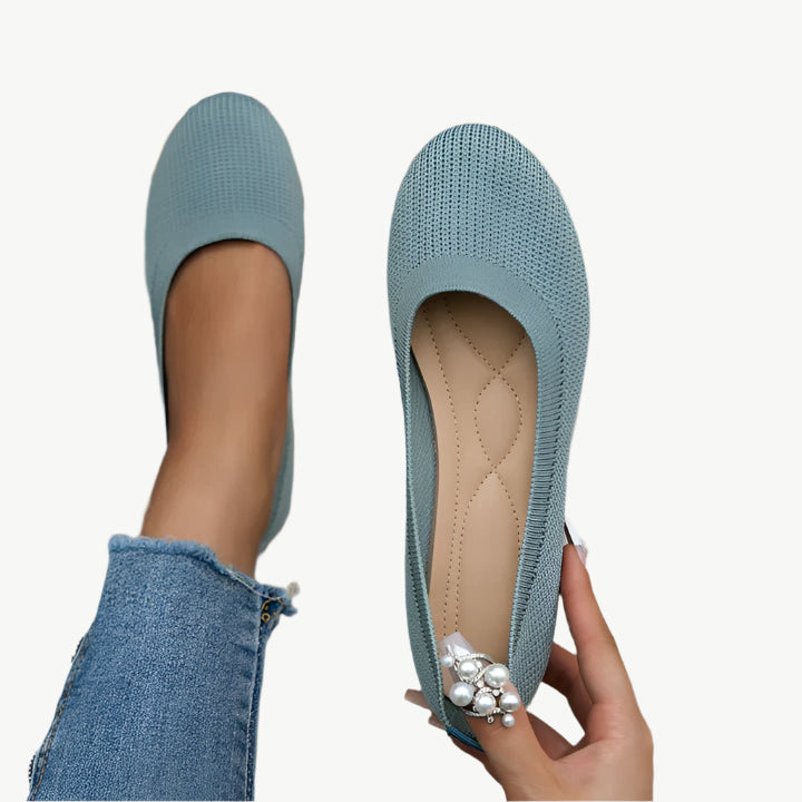 Mia - Rutschfeste Flats - Mayfair ModaHellblau36