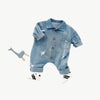 Nachhaltiger Baumwoll - Jumpsuit für Kinder, Atmungsaktiv & Hypoallergen - Mayfair ModaBlau3M