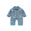 Nachhaltiger Baumwoll - Jumpsuit für Kinder, Atmungsaktiv & Hypoallergen - Mayfair ModaBlau3M