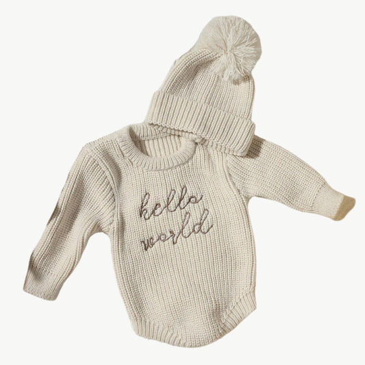 Neugeborenes Strick Bodysuit Set – Hypoallergen & Umweltfreundlich für Empfindliche Babyhaut - Mayfair ModaLila0 - 1 Monat