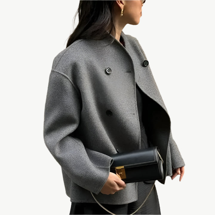 Nivelle - Retro - Wollmix - Doppelreiherjacke - Mayfair ModaGrauS