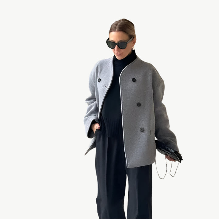 Nivelle - Retro - Wollmix - Doppelreiherjacke - Mayfair ModaGrauS