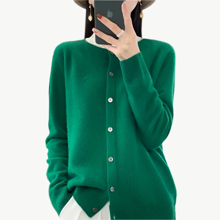 Noirella - Merino Wollpullover - Mayfair ModaGrünS